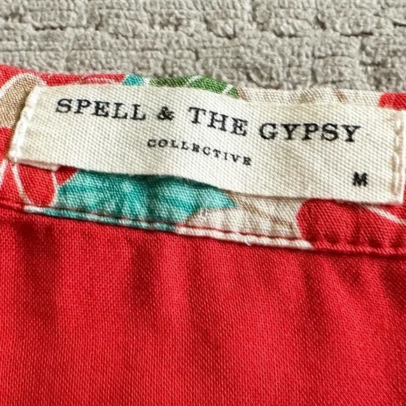 Spell and the gypsy collective vintage Delilah Ruby Mini Skirt M & S - Picture 8 of 8